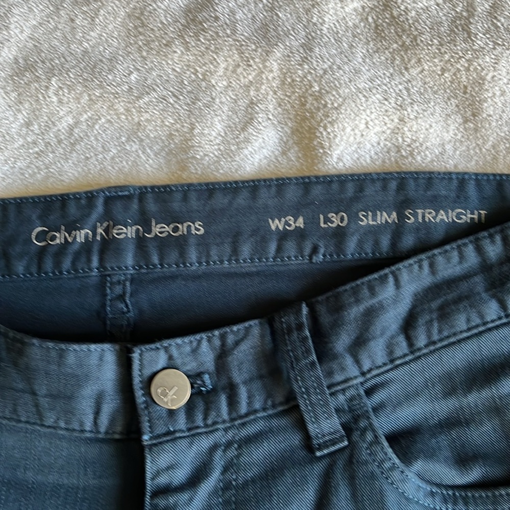 Calvin Klein Jeans Slim Straight Fit Size 34x30 - Picture 3 of 7